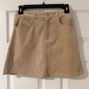 Stylish Tan Mini Skirt